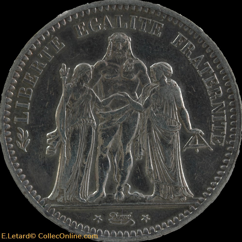 5 Francs Hercule - 1848 A monnaie france moderne 5 francs hercule 1848 a
