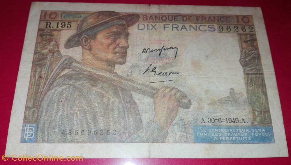 10 Francs Mineur billets 10 francs mineur
