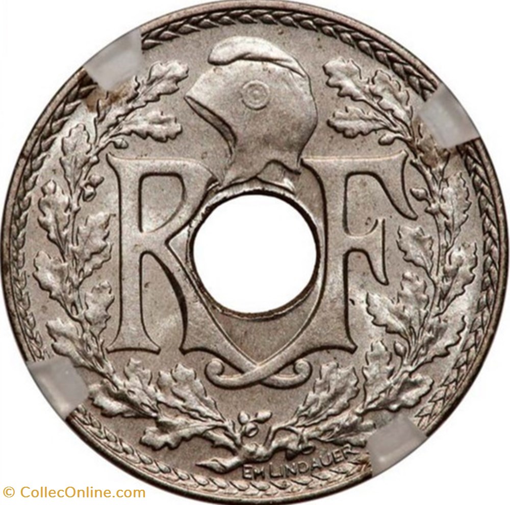 Cinq Centimes Lindauer Maillechort monnaies monde france cinq centimes lindauer maillechort