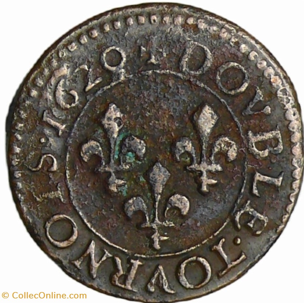 monnaies europe medievale a france royales double tournois 1620 g