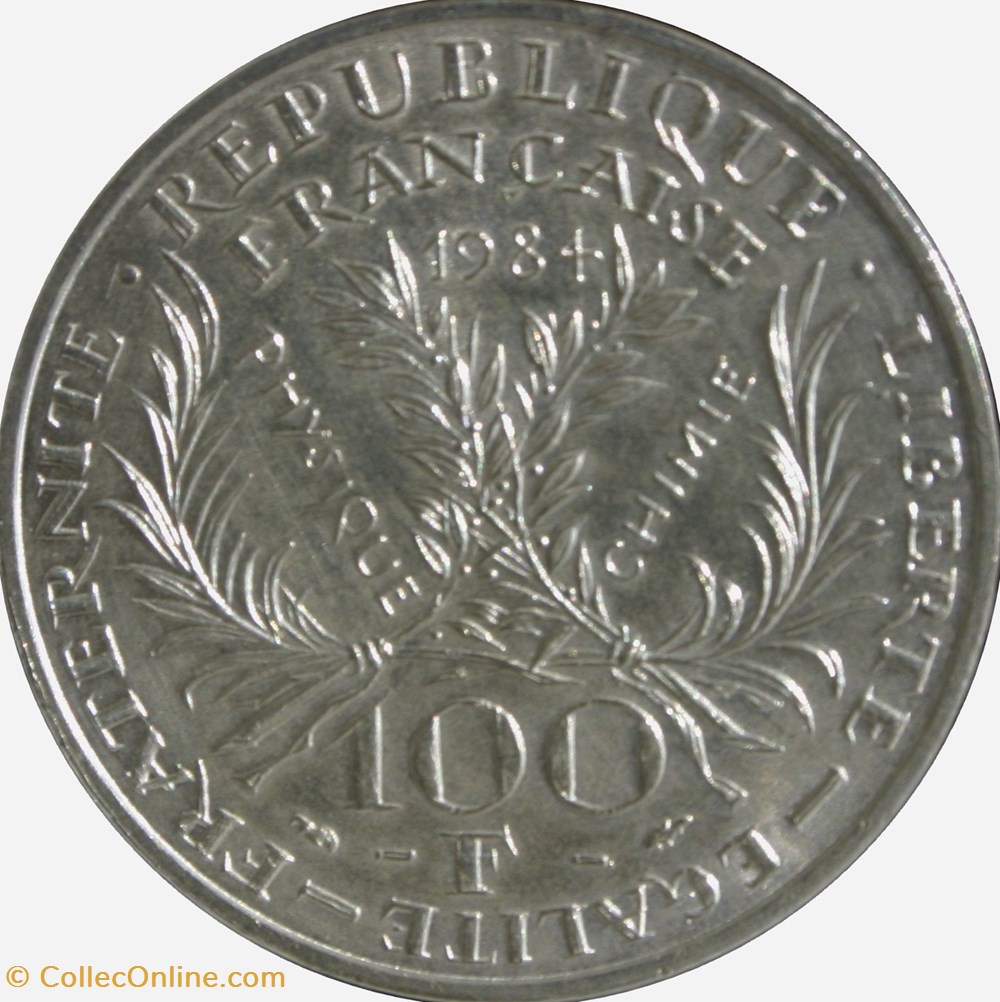 monnaies monde france cent francs curie
