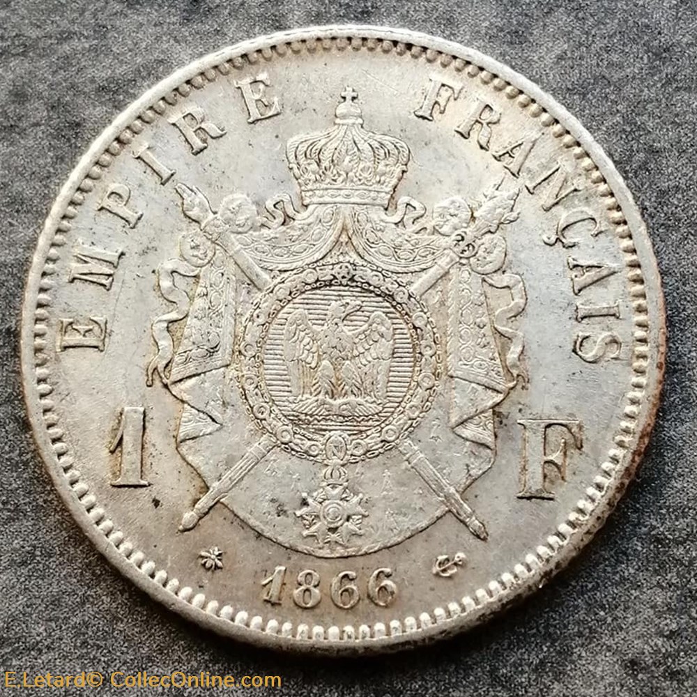 Napoléon III - 1 Franc Tête laurée - 1853 A monnaies monde france napoleon iii 1 franc tete lauree 1853 a
