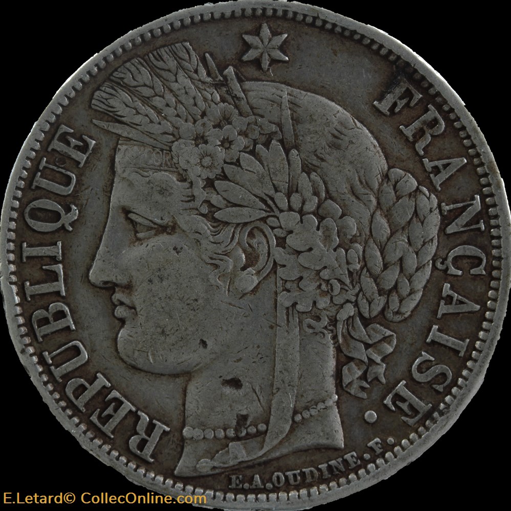 5 Francs Cérès - 1850 A monnaie france moderne 5 francs ceres 1850 a