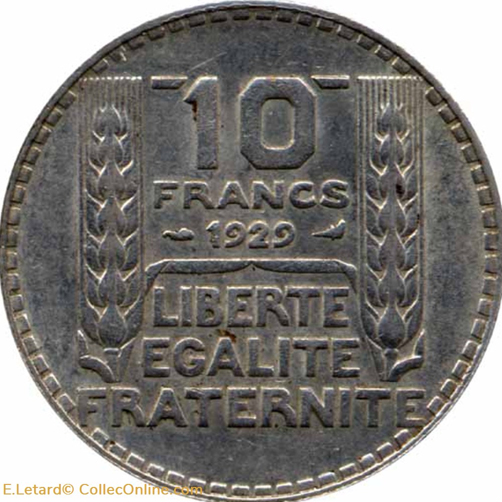Dix Francs Turin monnaies monde france dix francs turin