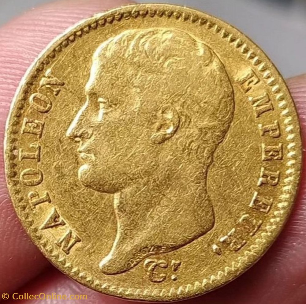 Napoléon Ier - 20 Francs Tête nue - Type transitoire monnaies monde france napoleon ier 20 francs tete nue type transitoire
