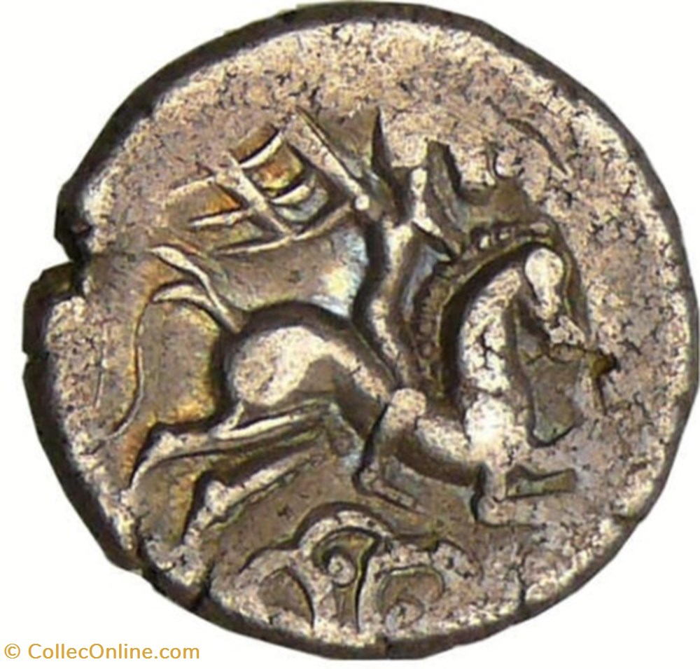 Pictons - Drachme au cavalier ailé monnaies antiques celtes pictons drachme au cavalier aile