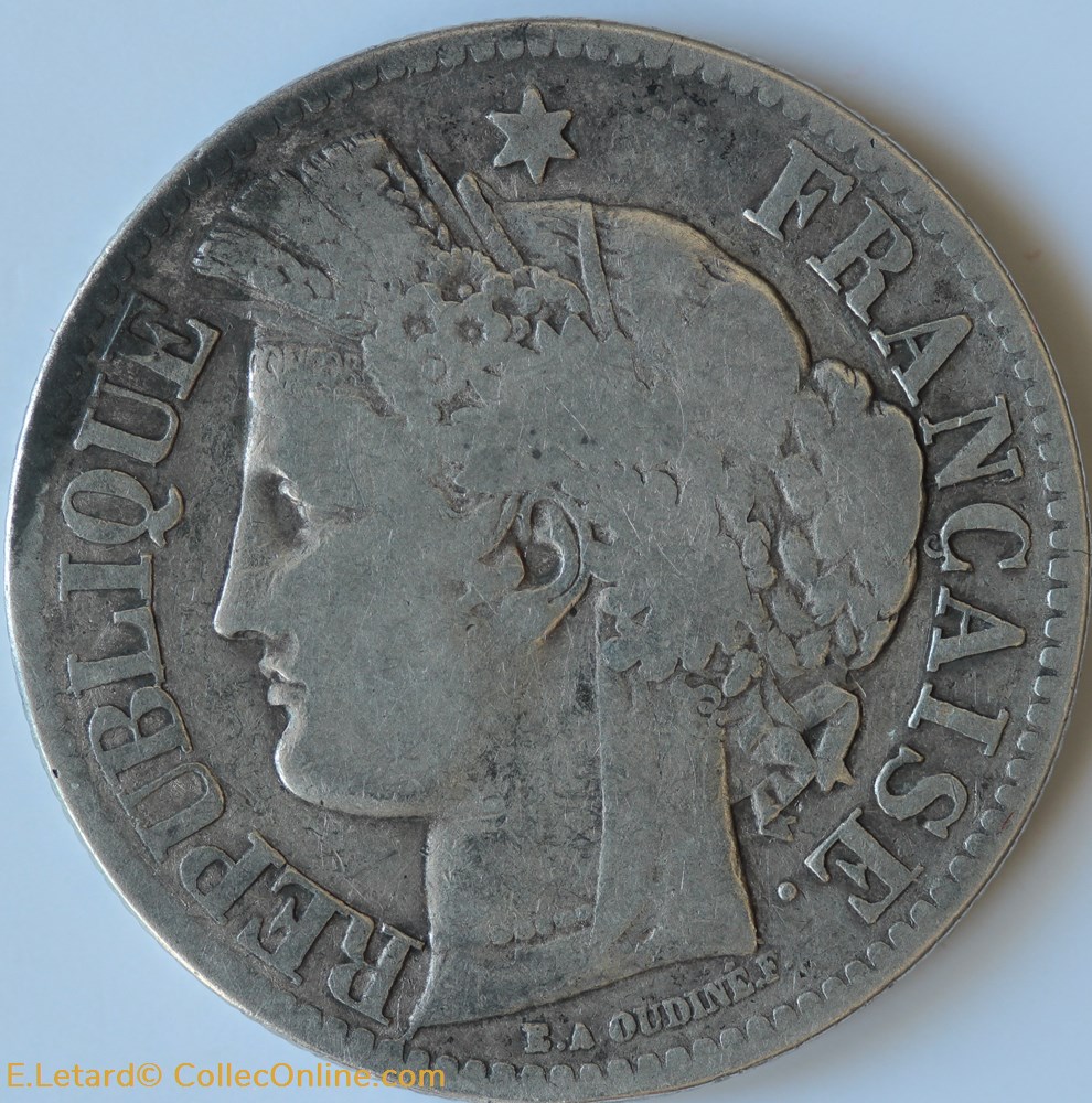 Deux Francs Cérès sans légende monnaies monde france deux francs ceres sans legende