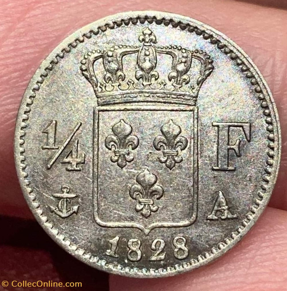 Charles X - 1/4 Franc - 1828 A monnaies monde france charles x 1 4 franc 1828 a