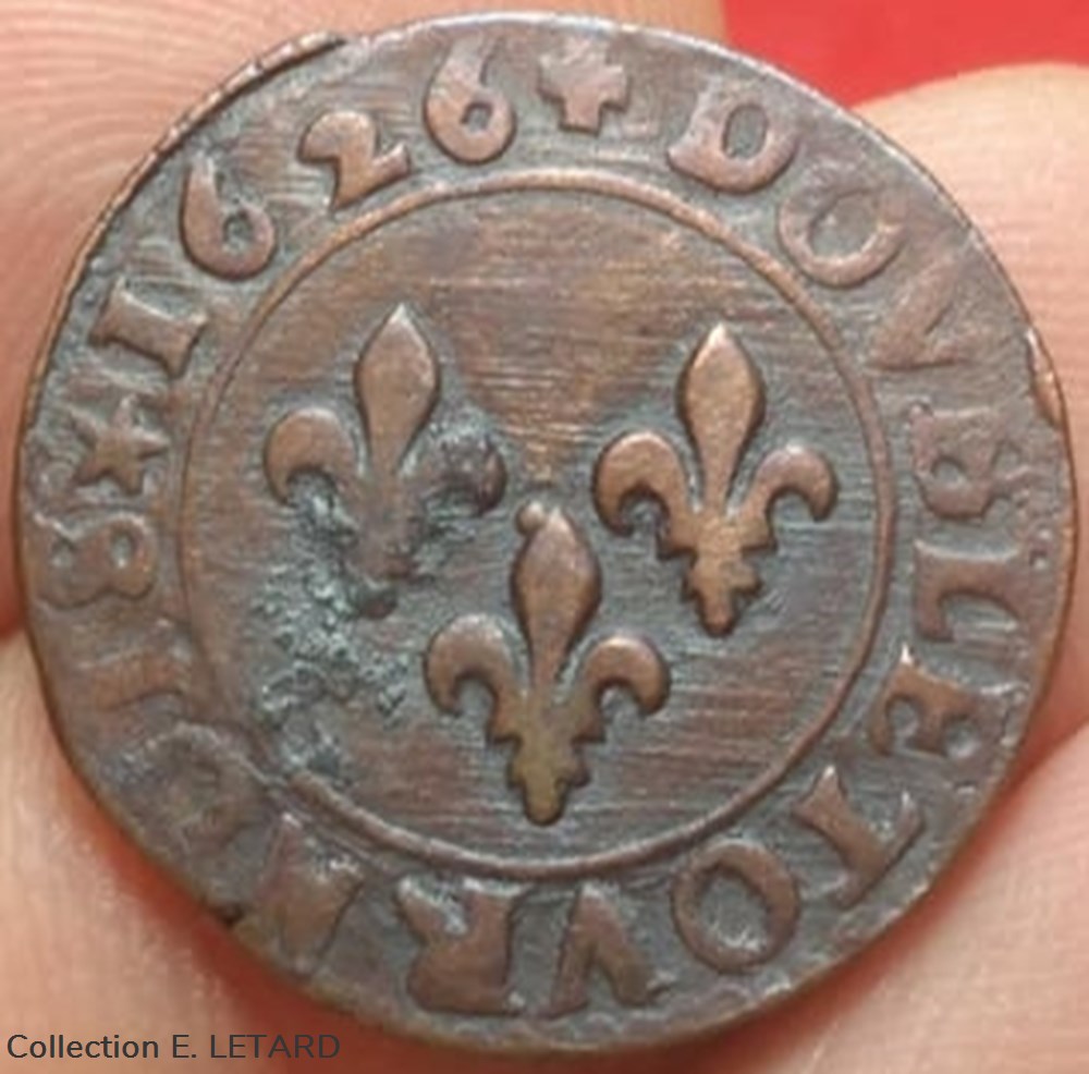 monnaies europe medievale a france royales double tournois 1626 g