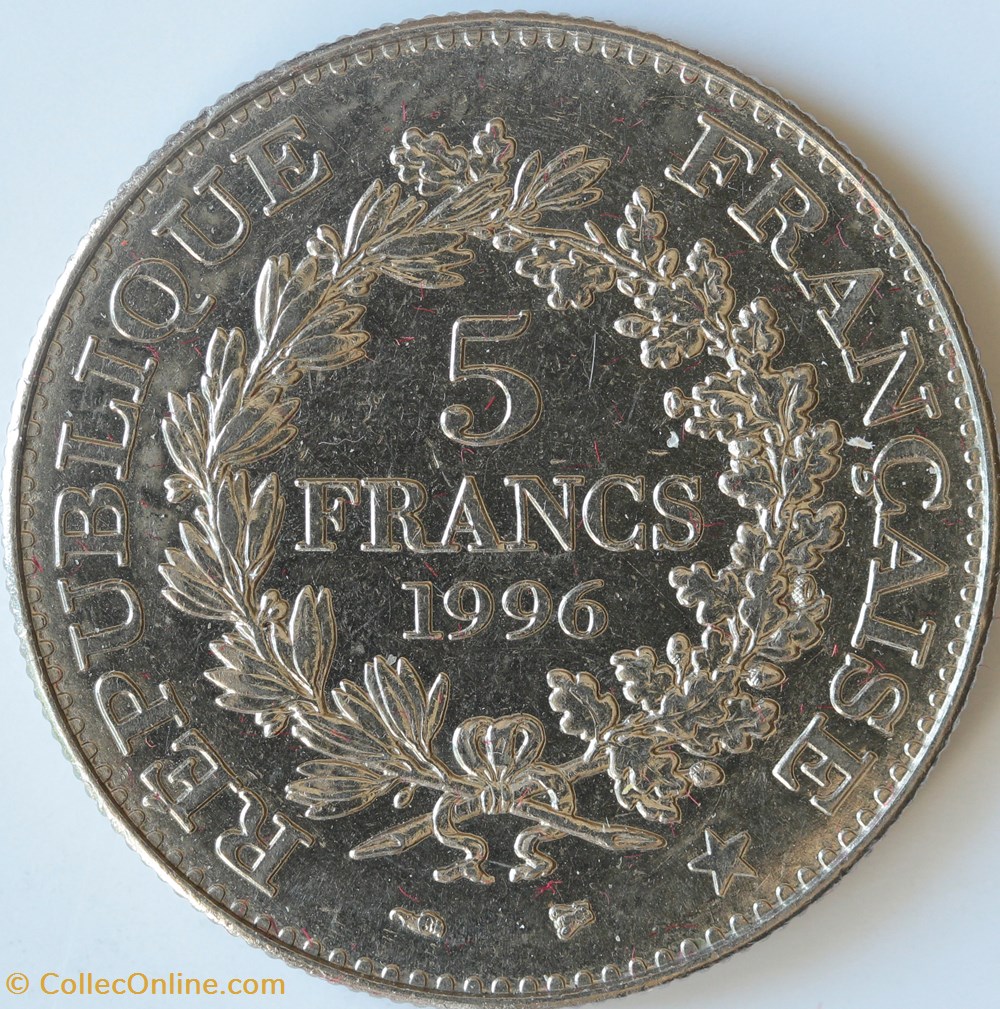 monnaies monde france cinq francs hercule