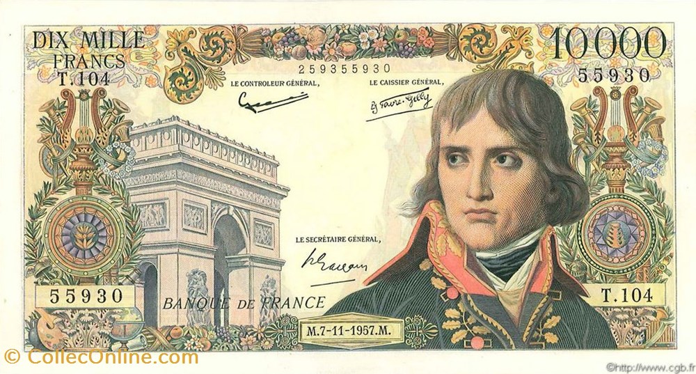 billets 10000 francs bonaparte