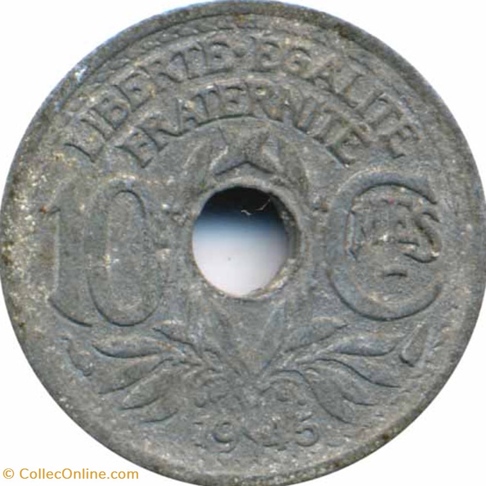 Dix Centimes Lindauer - Petit module monnaies monde france dix centimes lindauer petit module