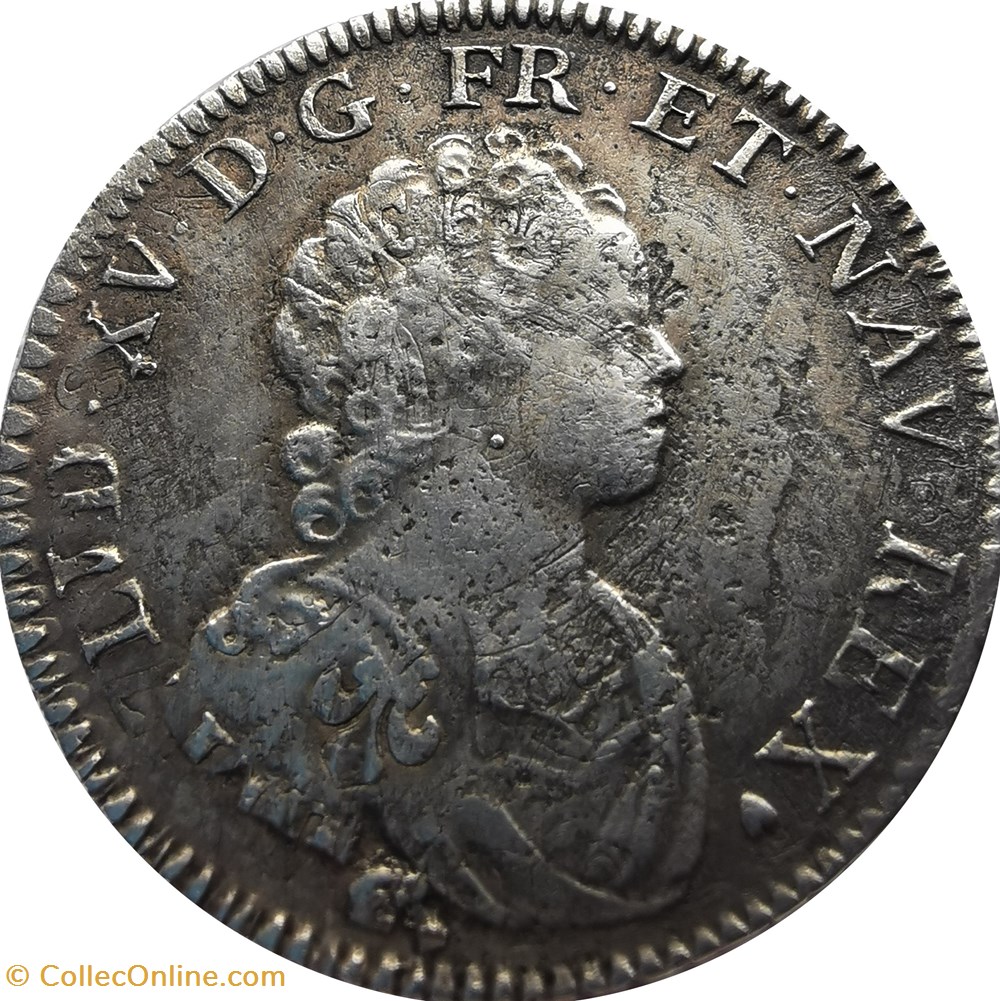 Louis XV - Quart d'écu Vertugadin 1716 Poitiers monnaies europe medievale france royales louis xv quart ecu vertugadin 1716 poitiers