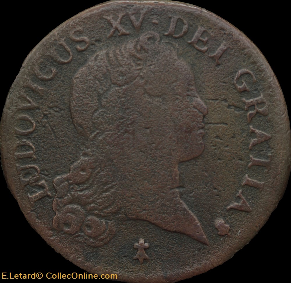 monnaies europe medievale france royales sol au buste enfantin 1720 s