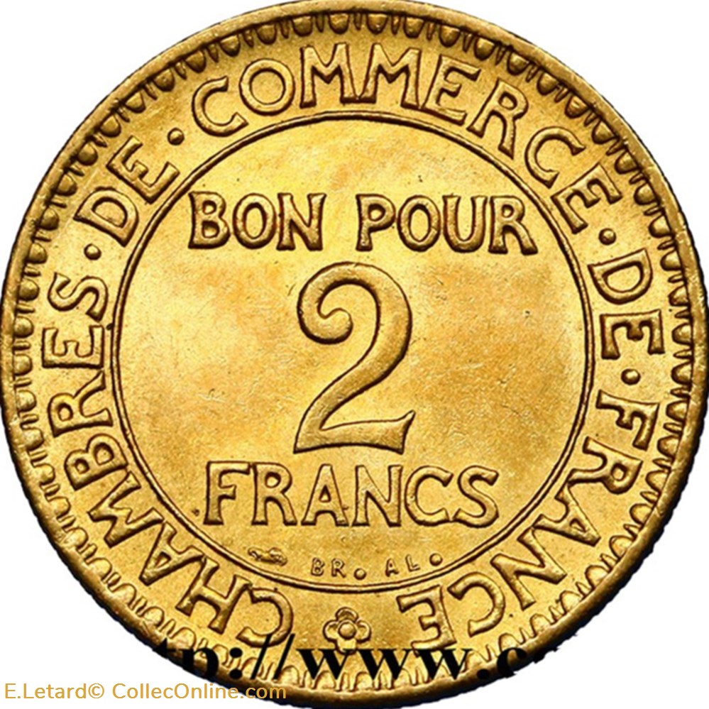 Deux Francs Chambre du Commerce monnaies monde france deux francs chambre du commerce