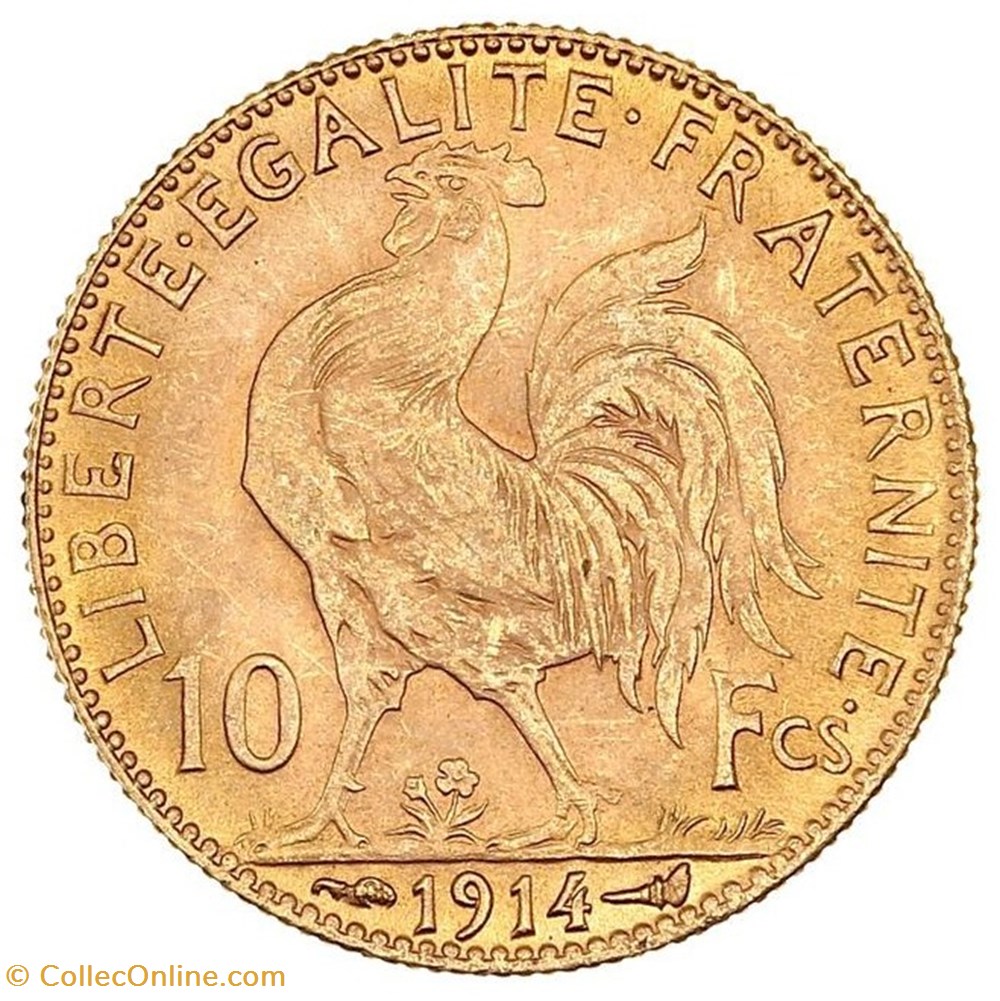 IIIème République - 10 Francs Coq monnaies monde france iiieme republique 10 francs coq