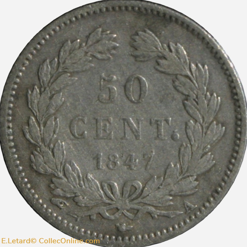 Louis-Philippe 1er - 50 centimes - 1847 A monnaies monde france louis philippe 1er 50 centimes 1847 a
