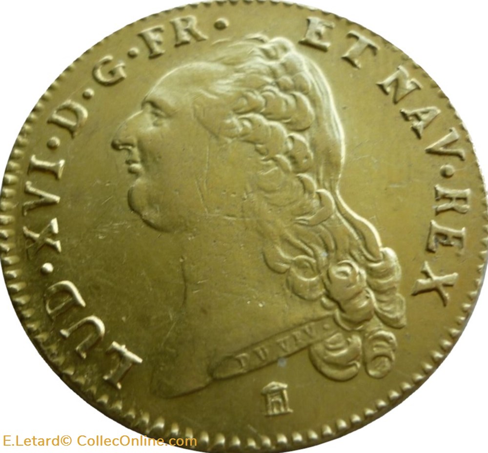 Double Louis d'or au buste nu 1788 K monnaies europe medievale france royales double louis or au buste nu 1788 k