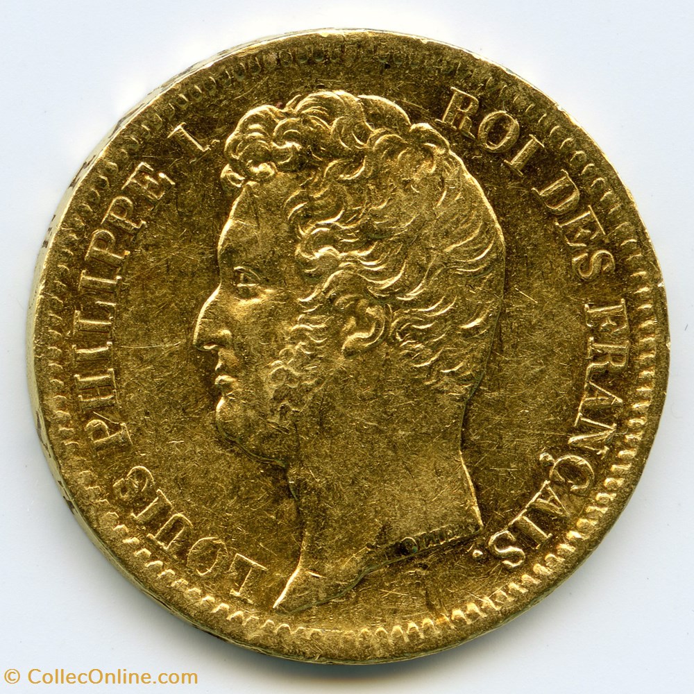 Louis-Philippe - 20 Francs - Tiolier, tranche en creux monnaies monde france louis philippe 20 francs tiolier tranche en creux