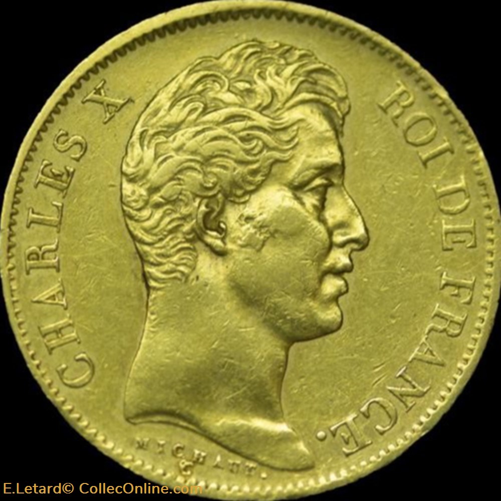 Charles X - 40 Francs Type 2 - 1830 A monnaies monde france charles x 40 francs type 2 1830 a