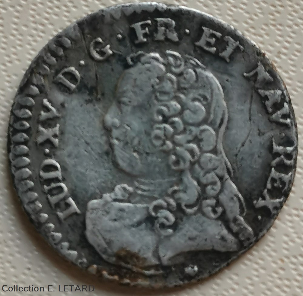 monnaies europe medievale france royales vingtieme ecu aux branches olivier 1729 g