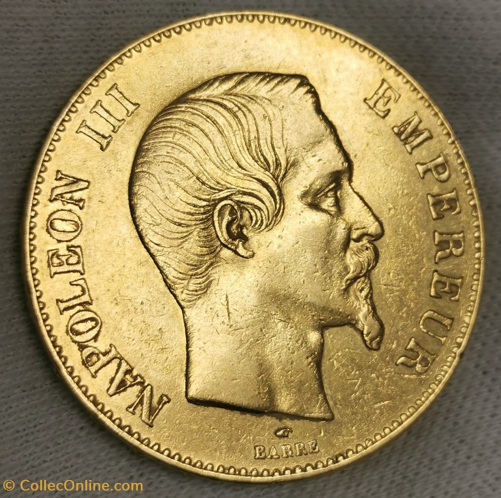 Napoléon III - 100 Francs Tête Nue monnaies monde france napoleon iii 100 francs tete nue