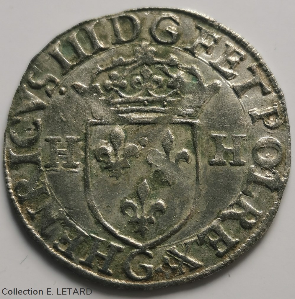 monnaies europe medievale france royales douzain aux deux h