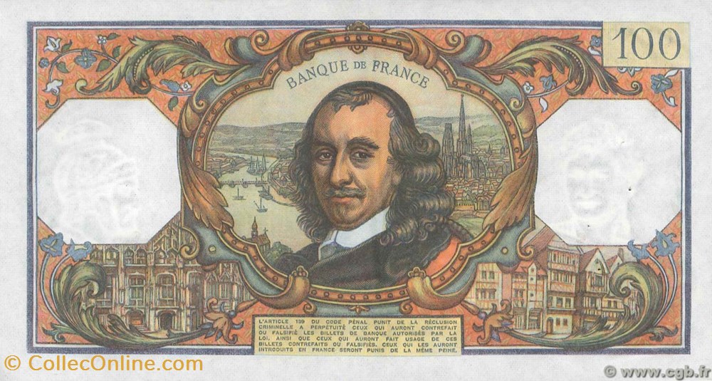 100 Francs Corneille billets 100 francs corneille