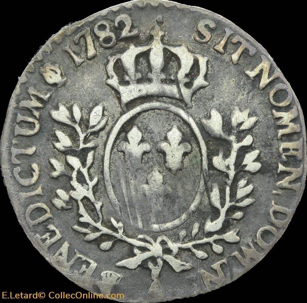 Vingtième d'écu au petit buste fort 1782 Paris monnaies europe medievale france royales vingtieme ecu au petit buste fort 1782 paris