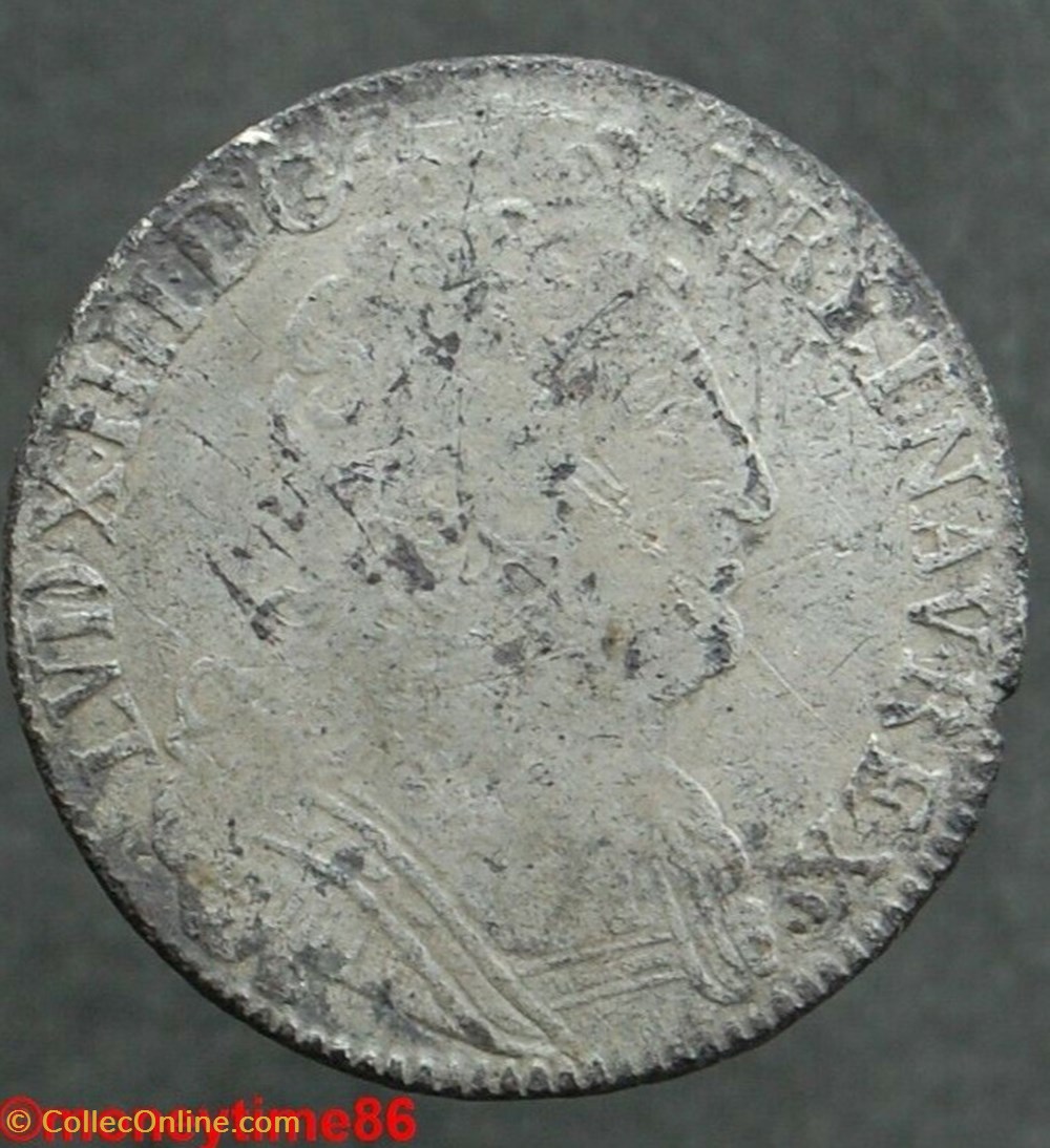 monnaies europe medievale france royales quart ecu aux trois couronnes 1712 g