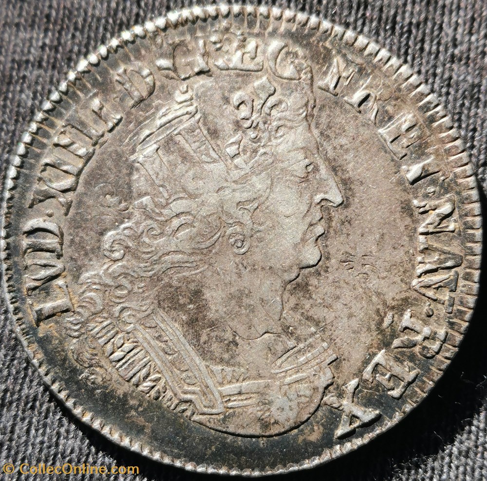 monnaies europe medievale france royales demi ecu aux palmes 1695 g