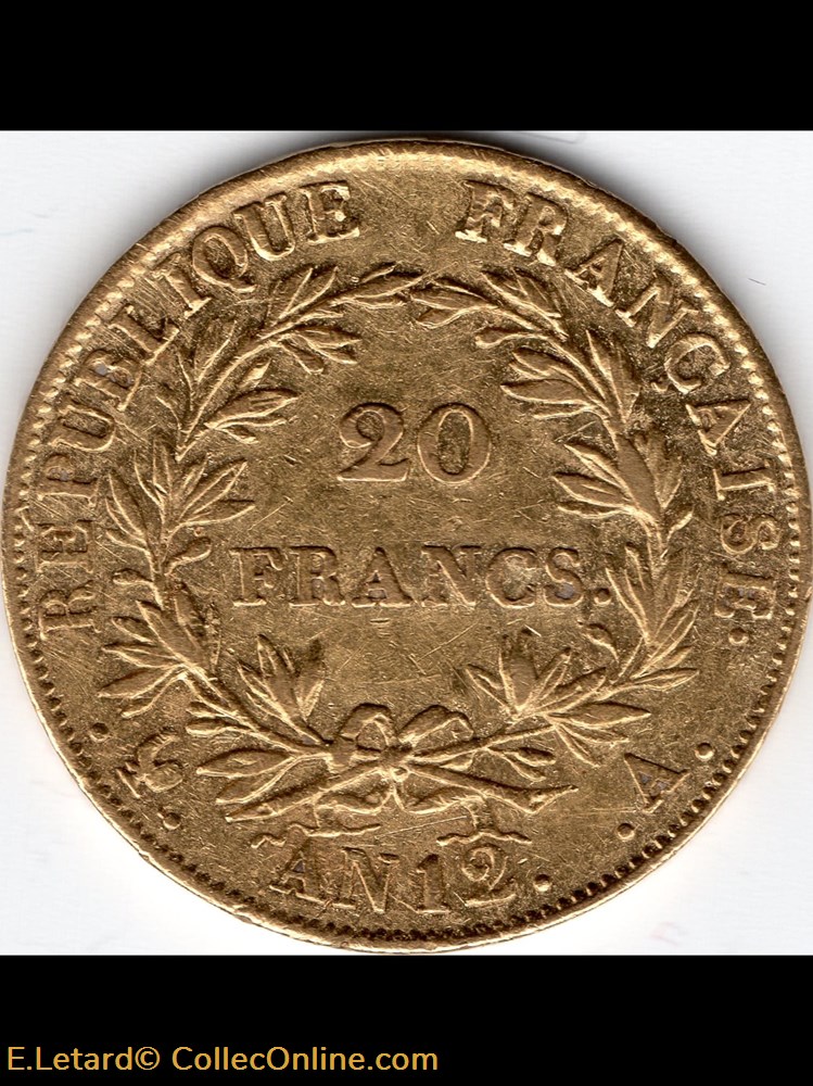 Napoléon - 20 Francs Type Intermédiaire monnaies monde france napoleon 20 francs type intermediaire
