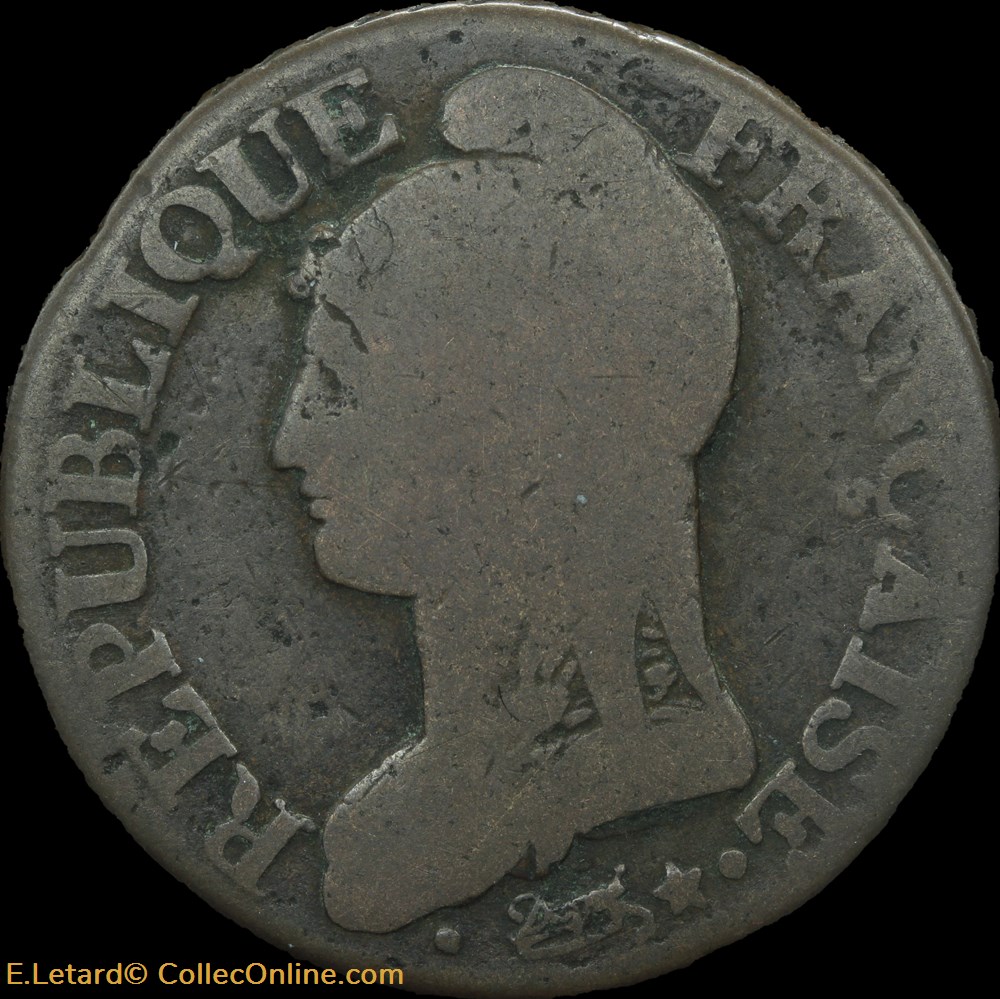 Cinq Centimes - An 8AA monnaies monde france cinq centimes an 8aa