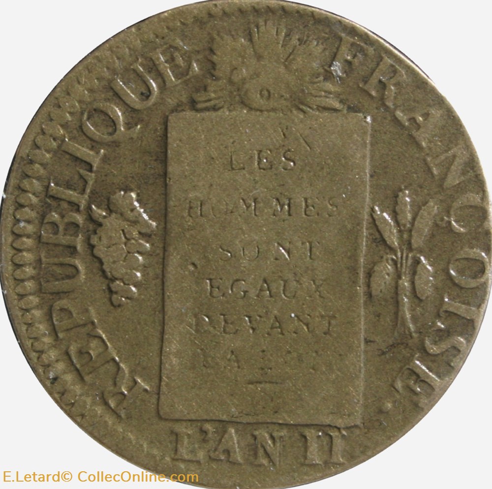 monnaies monde france sol aux balances republique francoise 1793 metz