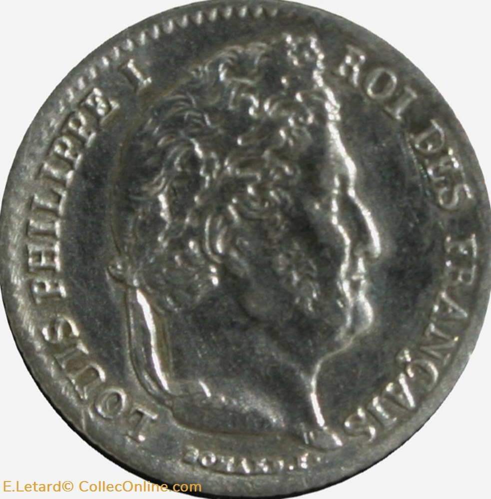 monnaies monde france louis philippe 1er 1 4 franc 1843 b