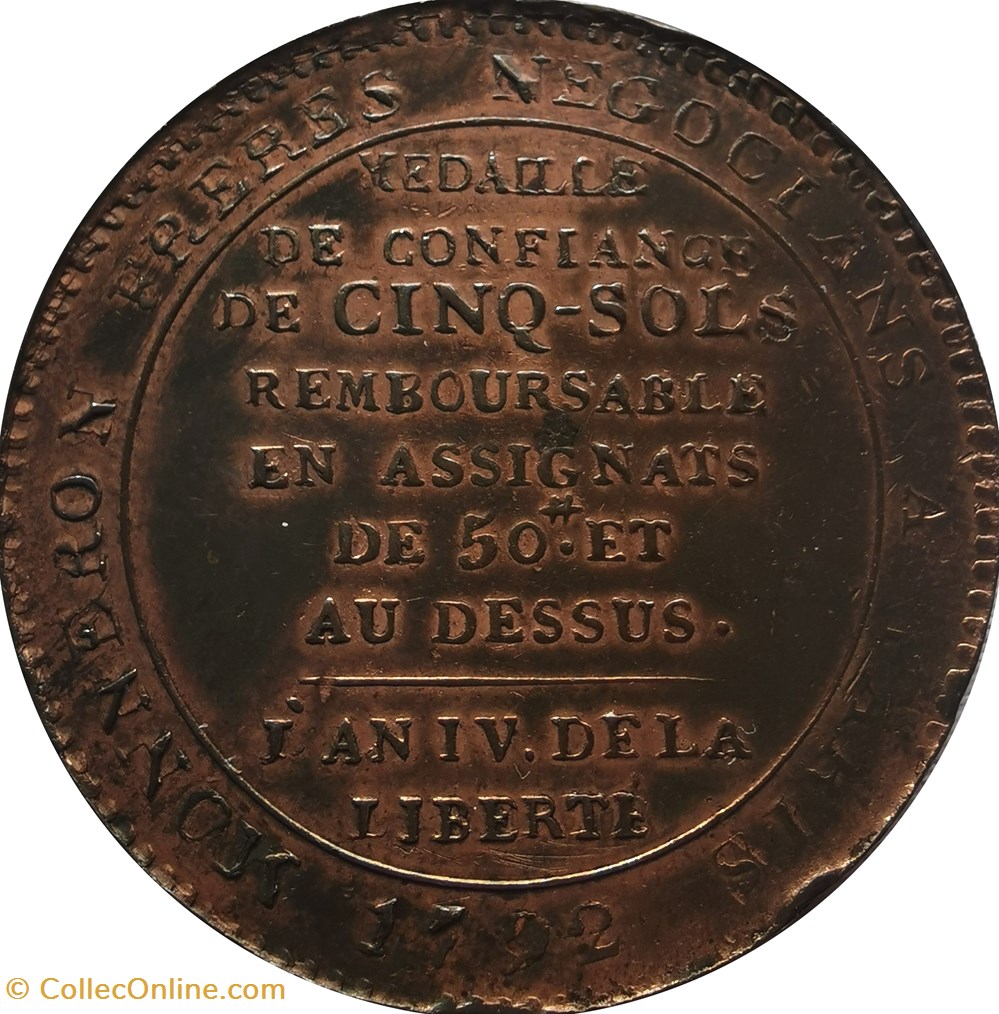 monnaies monde france monneron de 5 sols