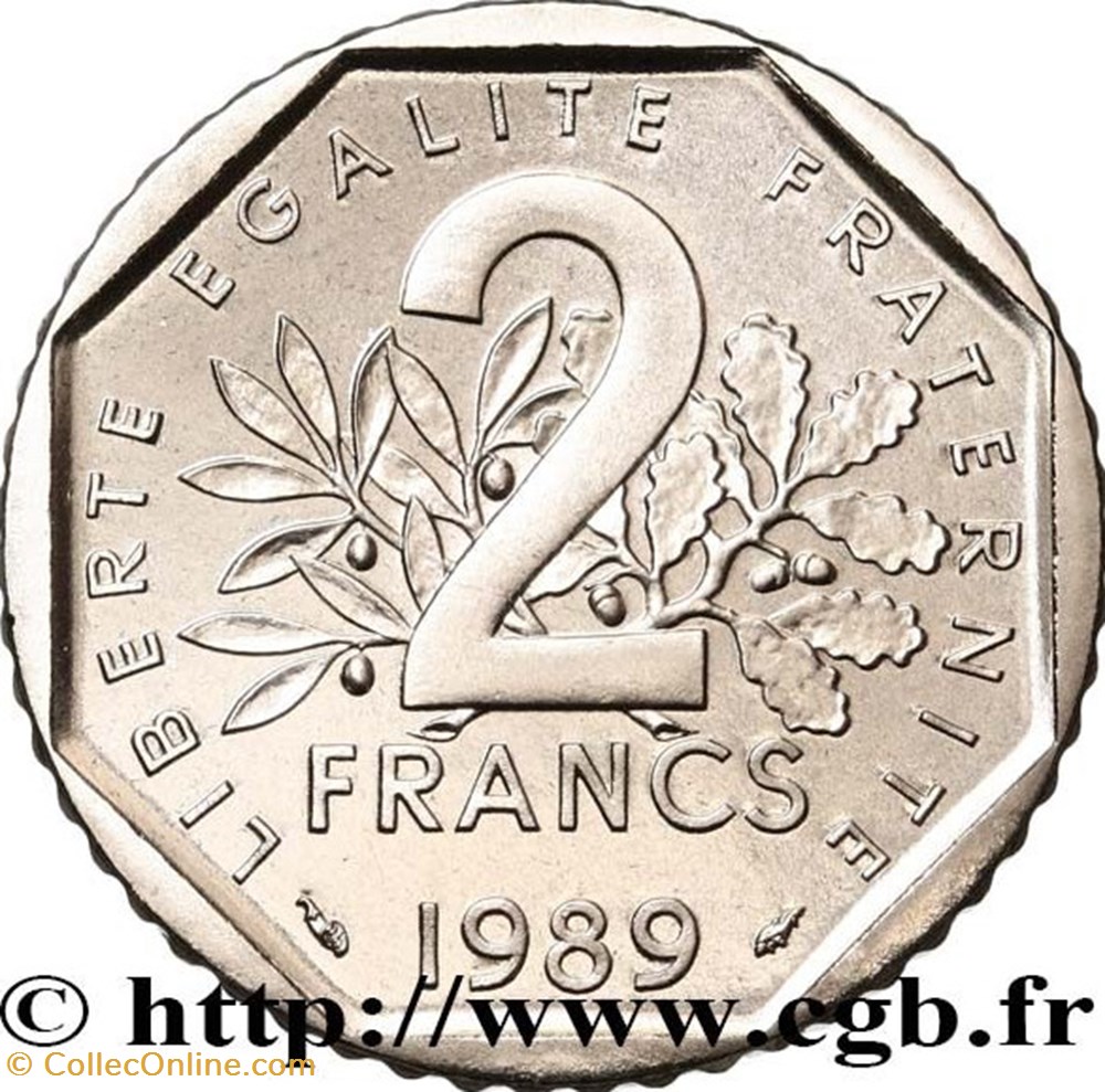 Deux Francs Semeuse monnaies monde france deux francs semeuse
