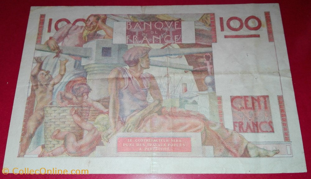 billets 100 francs jeune paysan