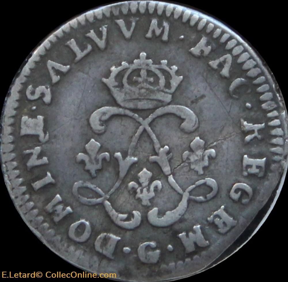 monnaies europe medievale france royales quatre sols aux 2l 1693 g