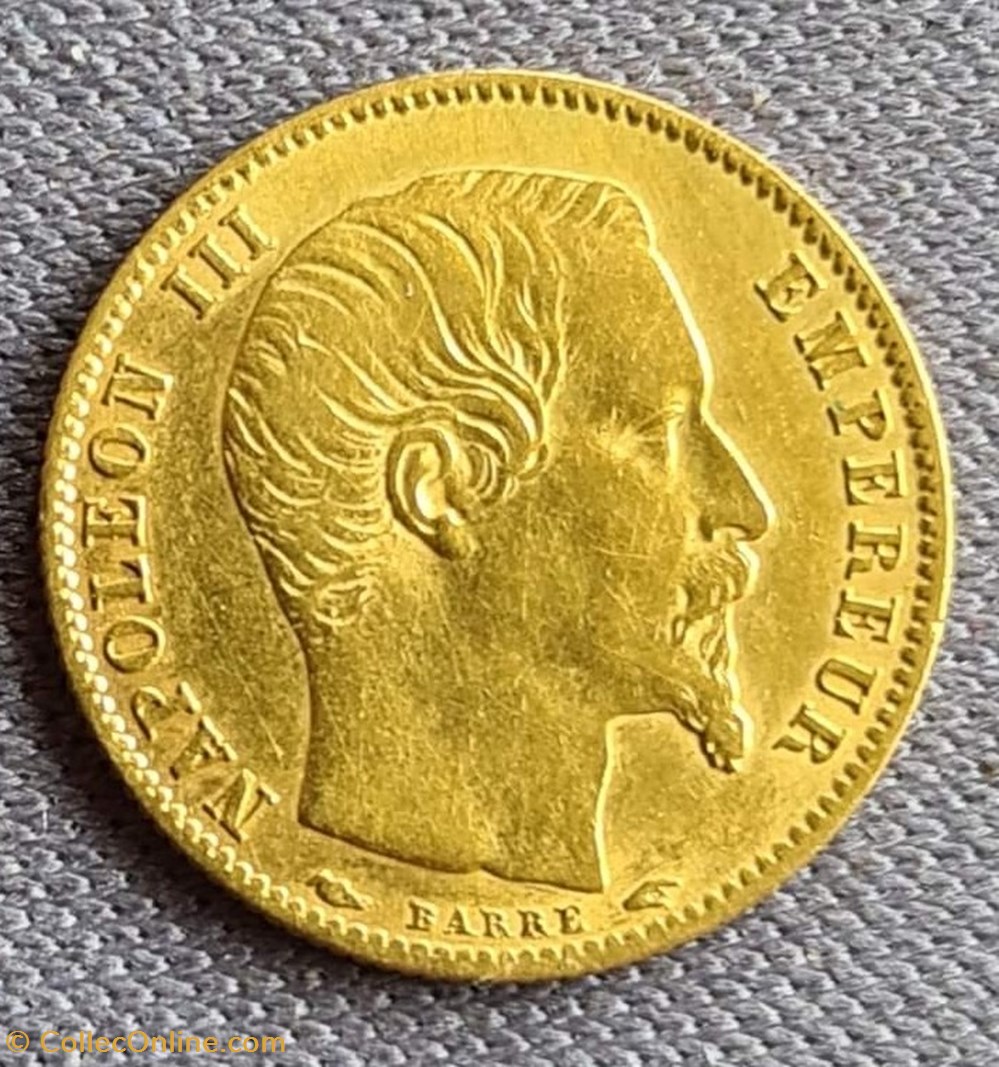Napoléon III - 5 Francs Tête nue - Petit module monnaies monde france napoleon iii 5 francs tete nue petit module