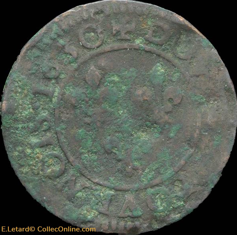 Louis XIII - Double Tournois de Lyon Type 7 1630 - CGKL.350 monnaies europe medievale a france royales louis xiii double tournois de lyon type 7 1630 cgkl 350