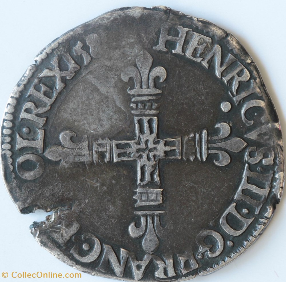 monnaies europe medievale france royales huitieme ecu a la croix de face 158x nantes