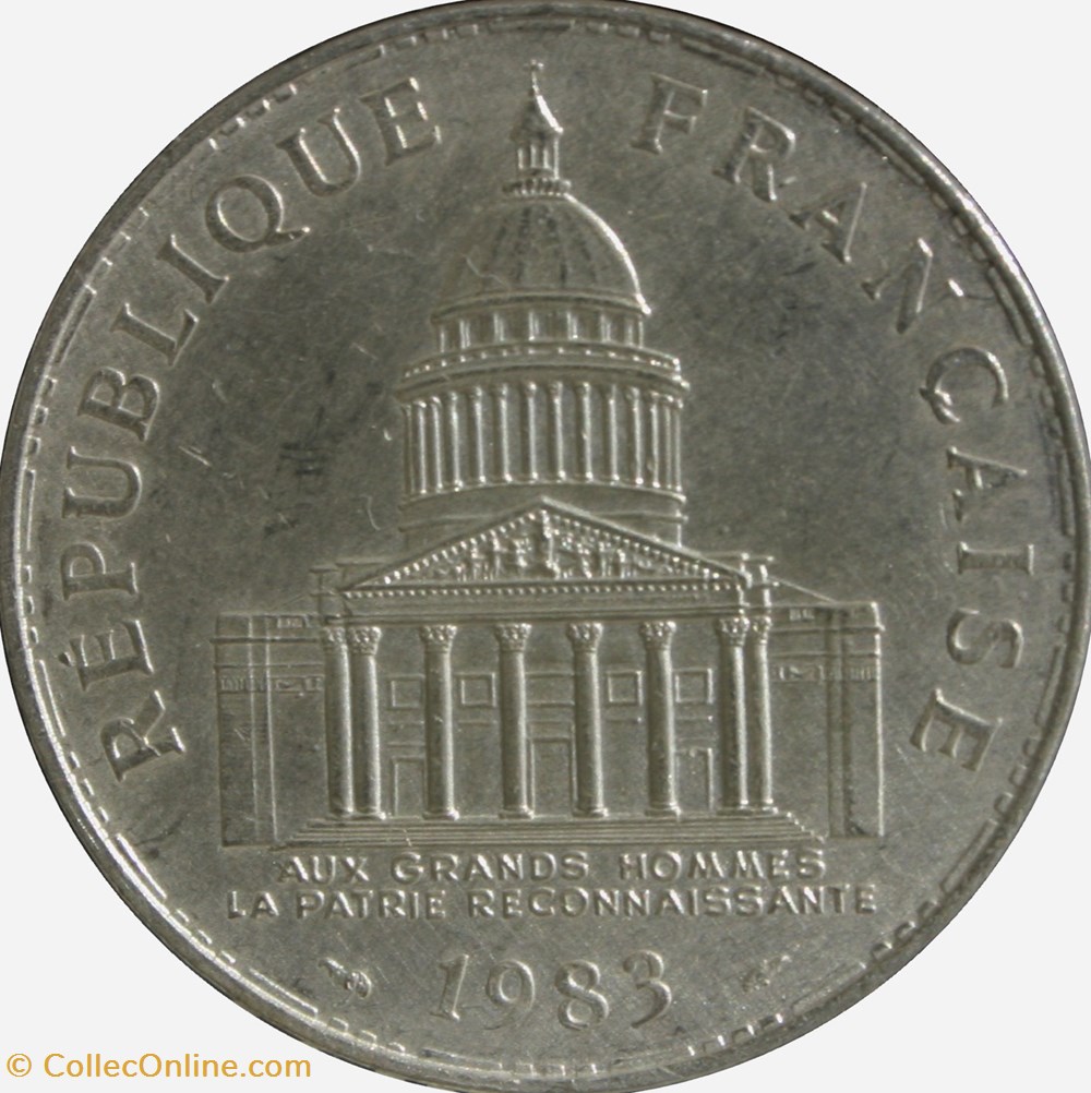 monnaies monde france cent francs pantheon