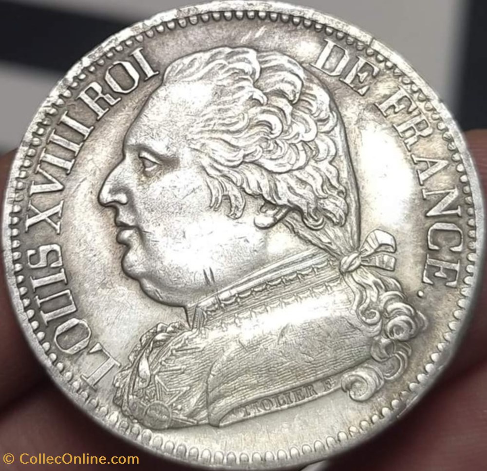 5 francs - 1814 A monnaies monde france 5 francs 1814 a