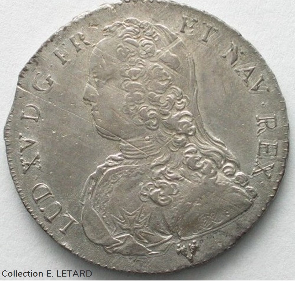 monnaies europe medievale a france royales demi ecu 1730g