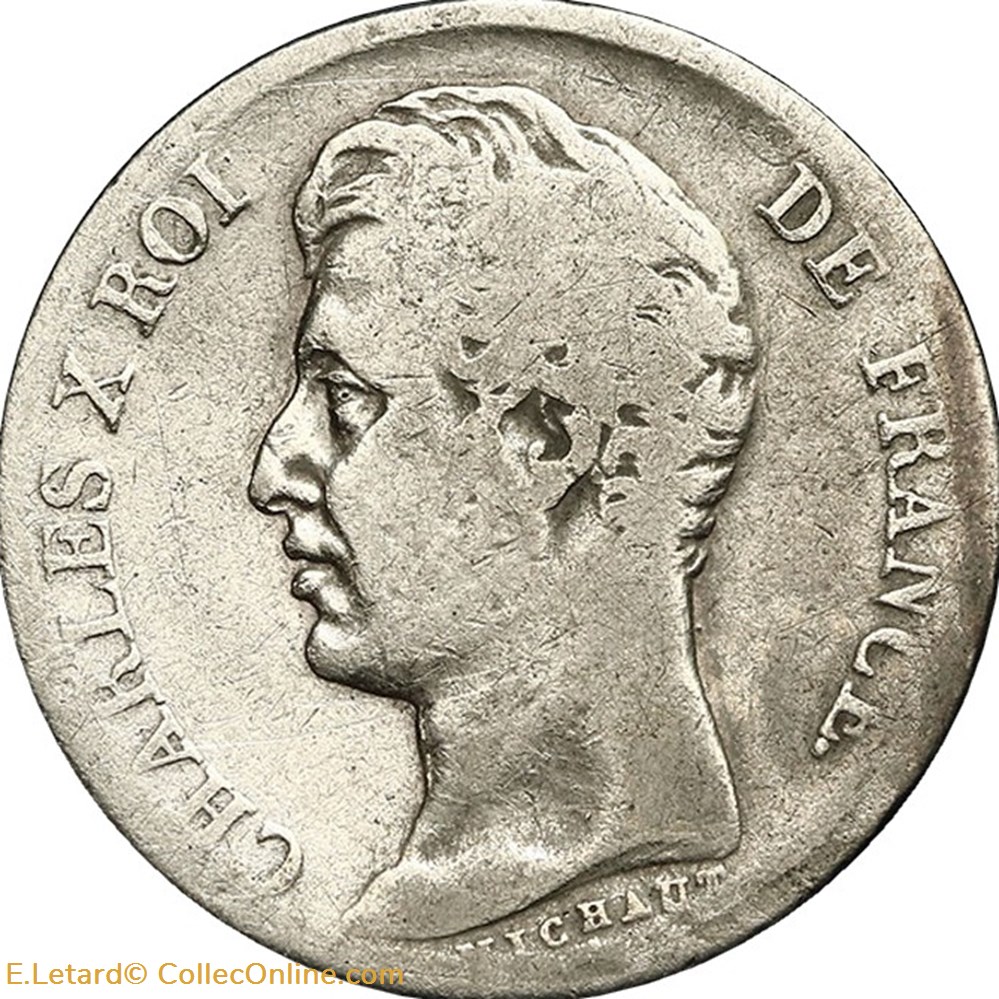 Charles X - 1 Franc - 1825 A monnaies monde france charles x 1 franc 1825 a