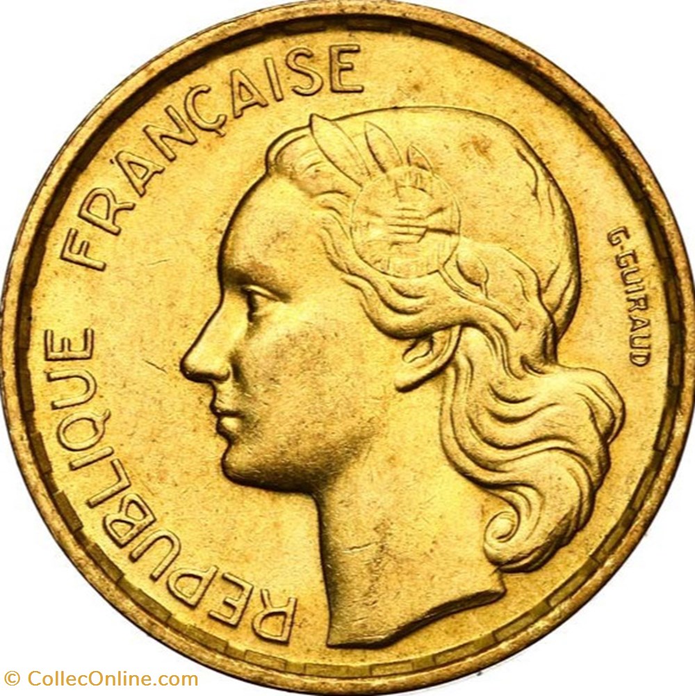 Vingt Francs Guiraud - 4 faucilles monnaies monde france vingt francs guiraud 4 faucilles