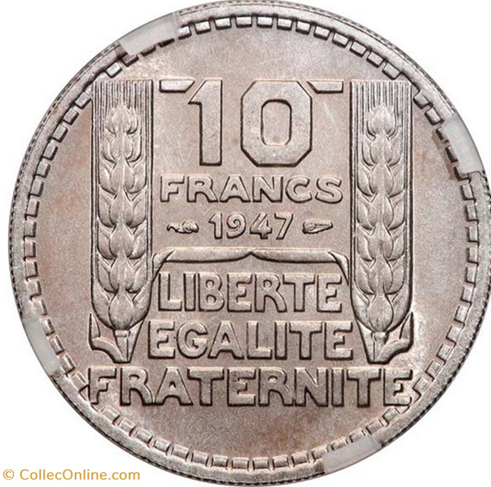 Dix francs Turin Grosse Tête 1947 monnaies monde france dix francs turin grosse tete 1947