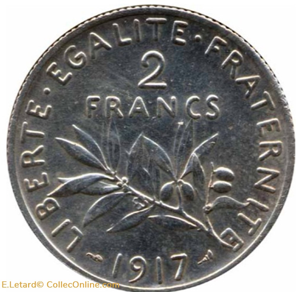 Deux Francs Semeuse monnaies monde france deux francs semeuse