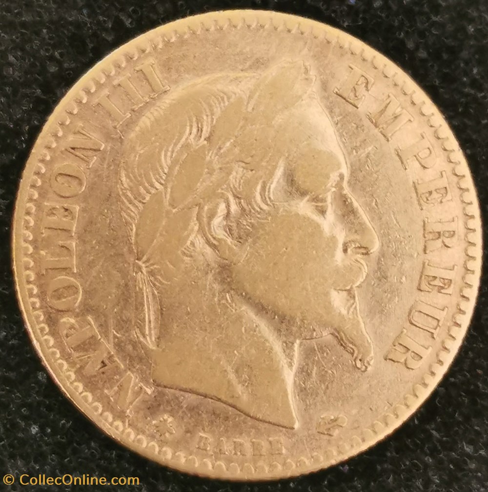 Napoléon III - 10 francs Tête laurée petit 10 monnaies monde france napoleon iii 10 francs tete lauree petit 10